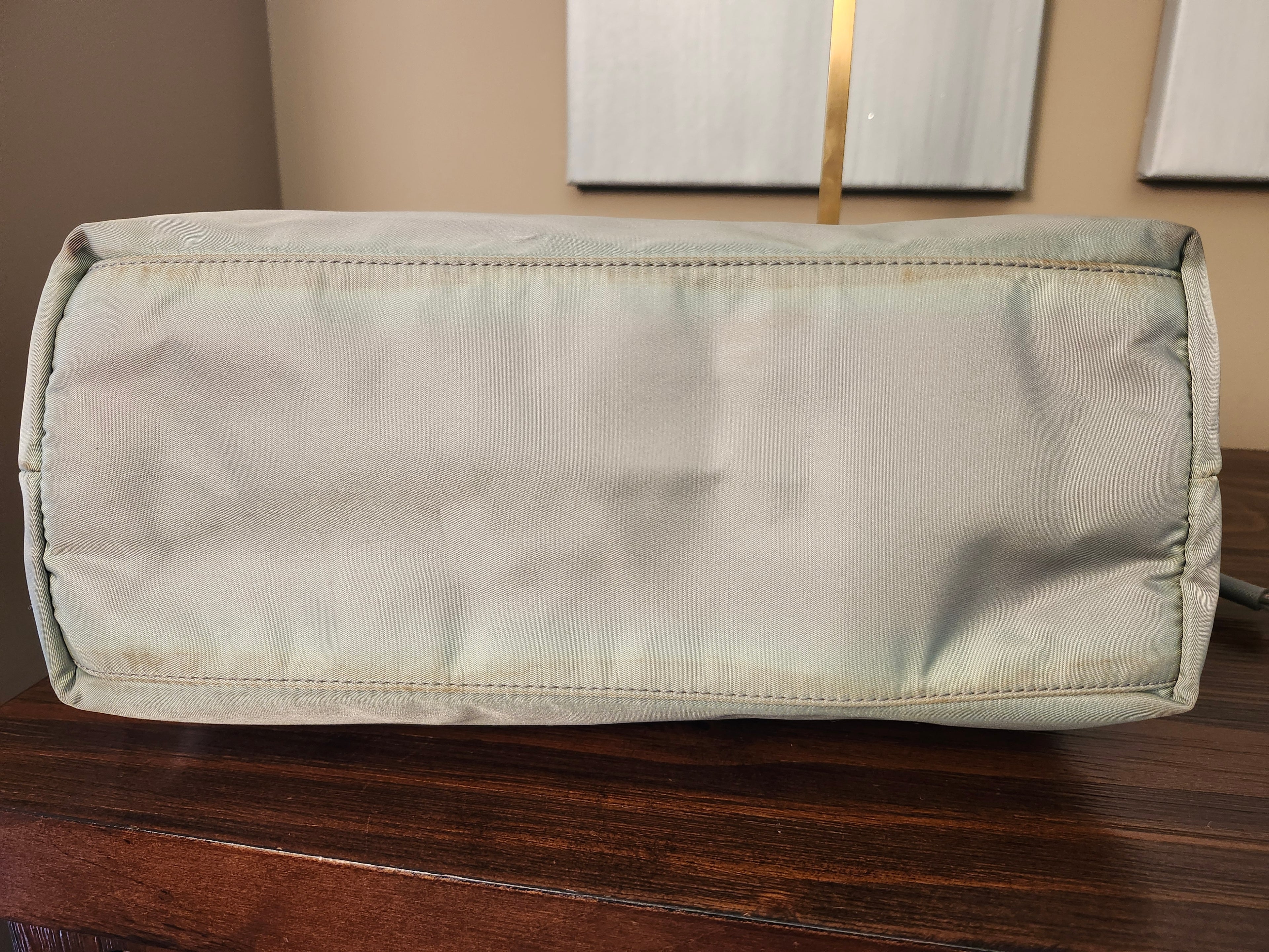 Prada Fumo Tessuto Nylon and Saffiano Leather Shoppers Tote