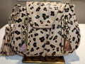 See by Chloe Animal Print Crossbody Hobo Bag with Double Gold Zip Hardware