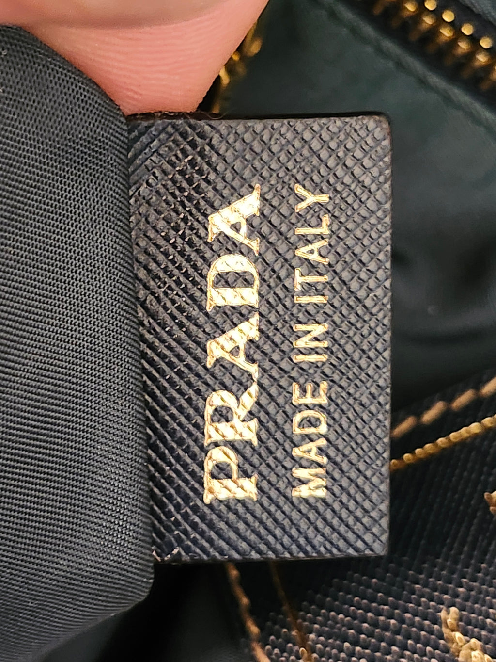 Prada Fumo Tessuto Nylon and Saffiano Leather Shoppers Tote