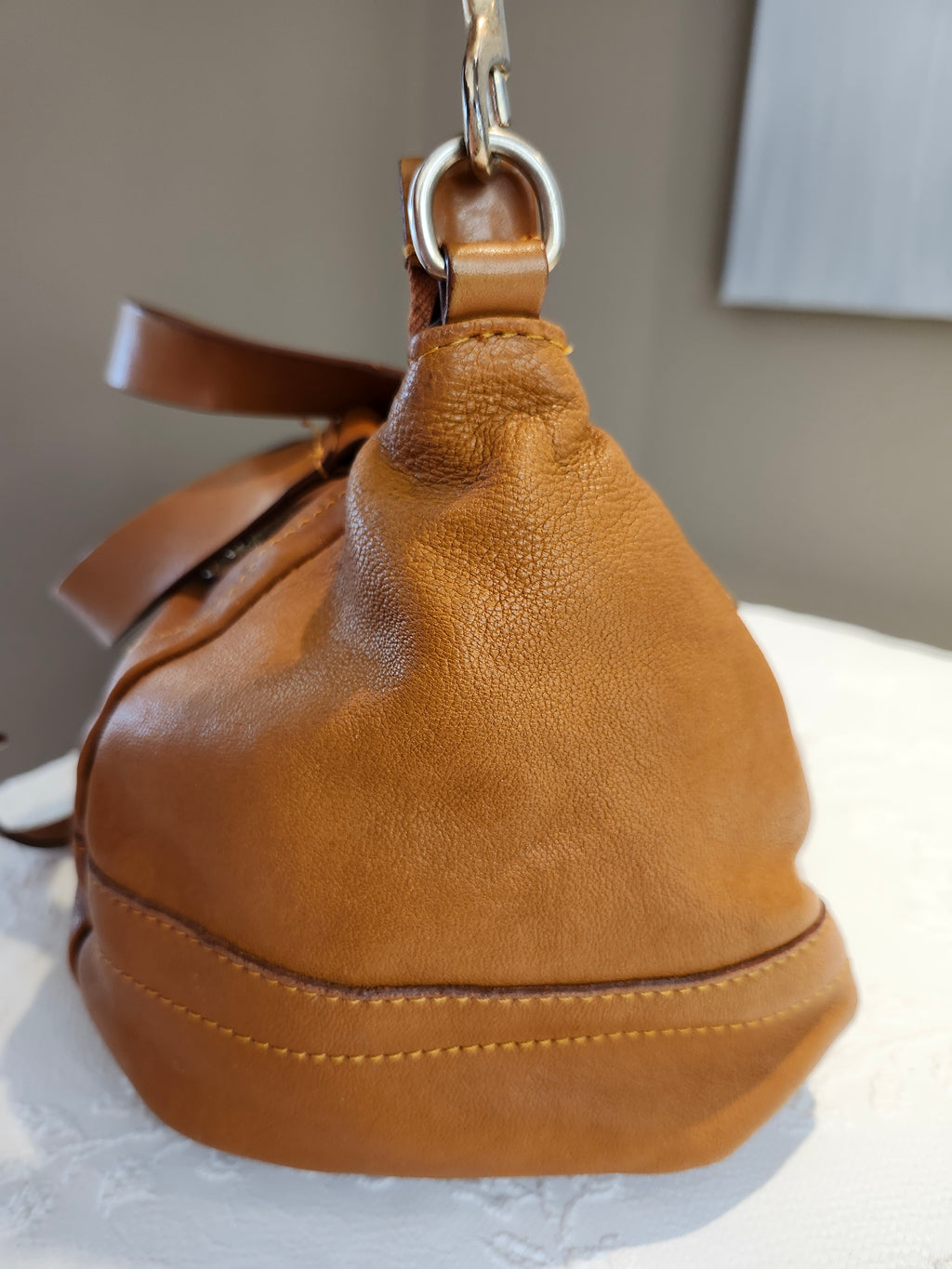 See by Chloe Tan Leather 2 Way Convertible Leather Hand and Crossbody Bag