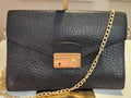 Prada Black Pebbled Leather Clutch or Crossbody Bag