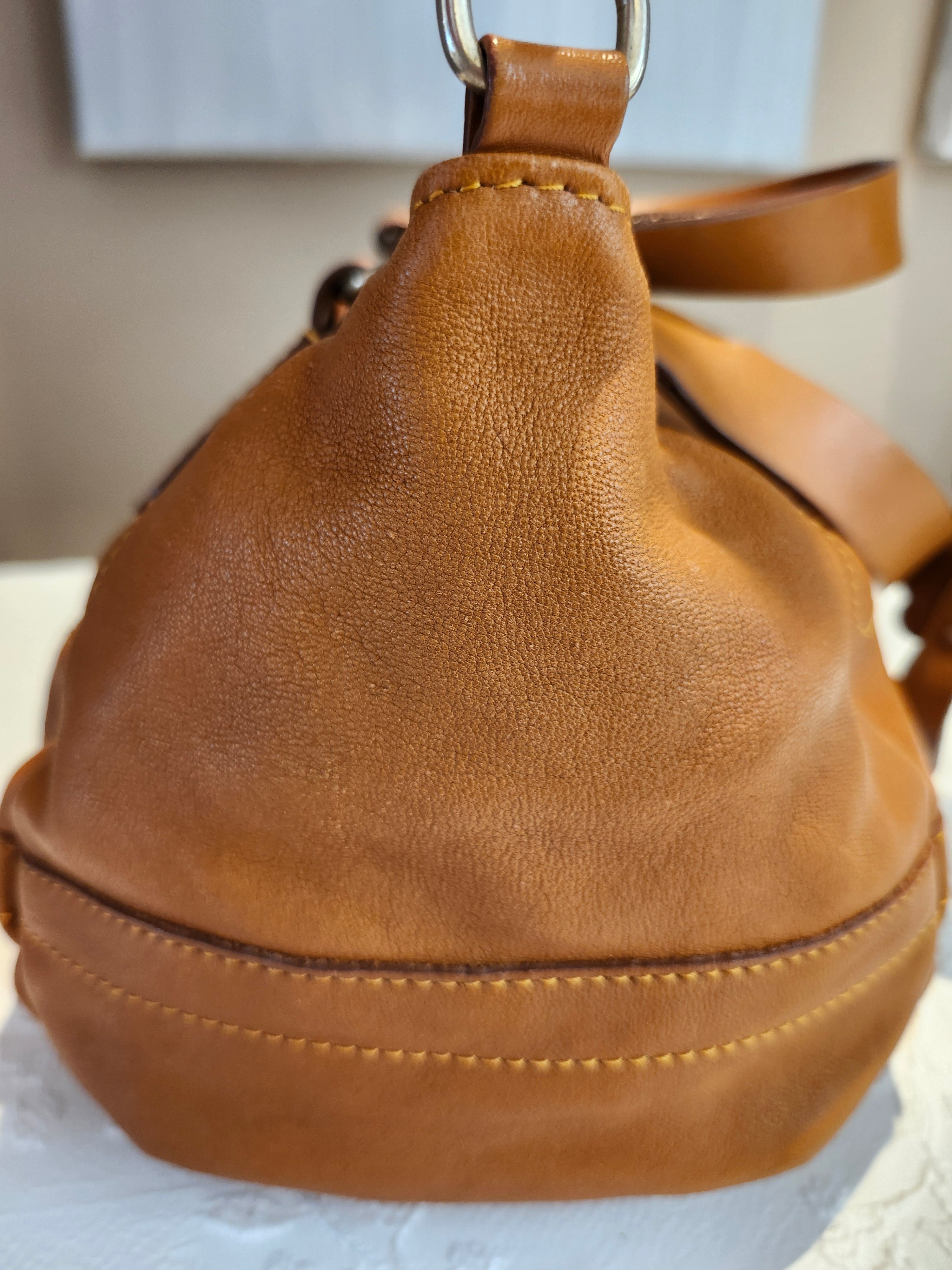 See by Chloe Tan Leather 2 Way Convertible Leather Hand and Crossbody Bag