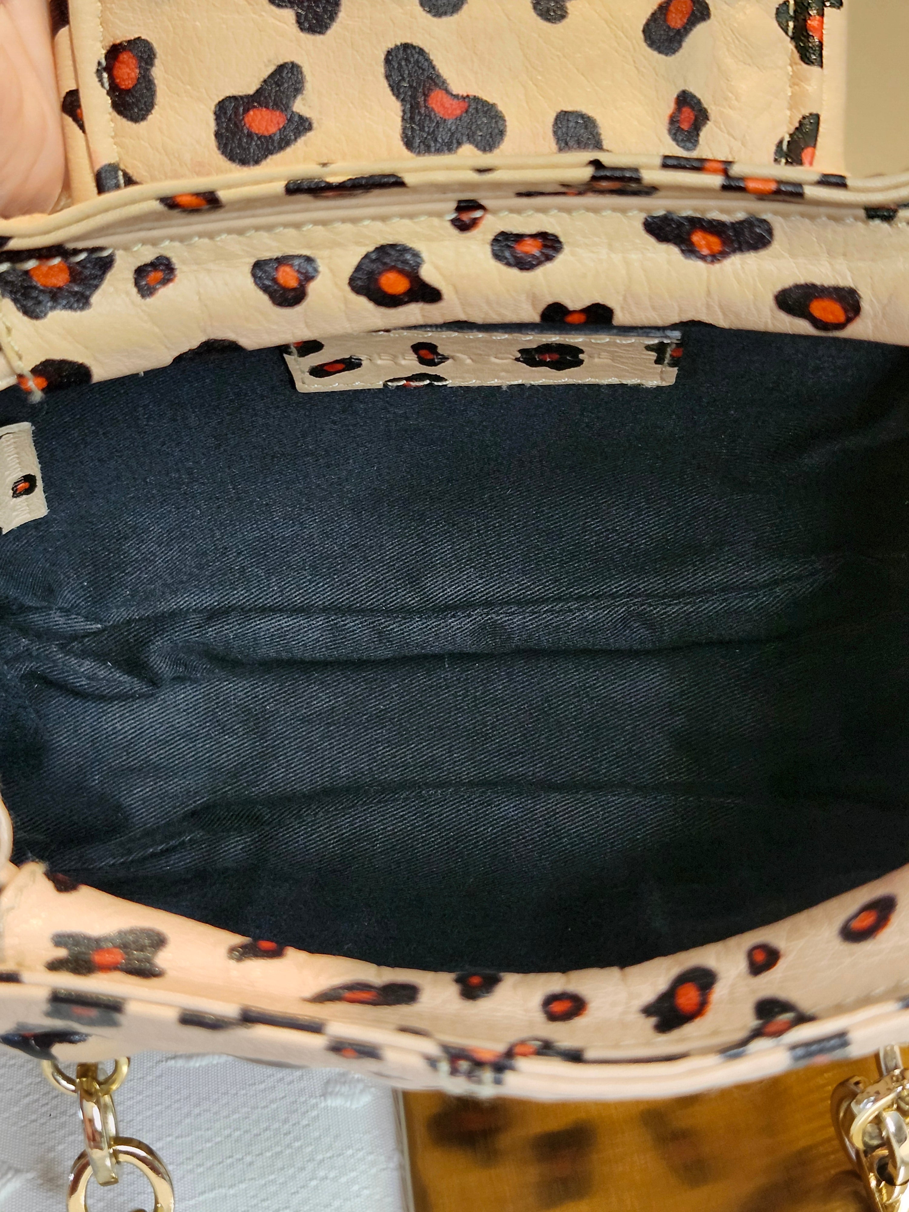 See by Chloe Animal Print Crossbody Hobo Bag with Double Gold Zip Hardware