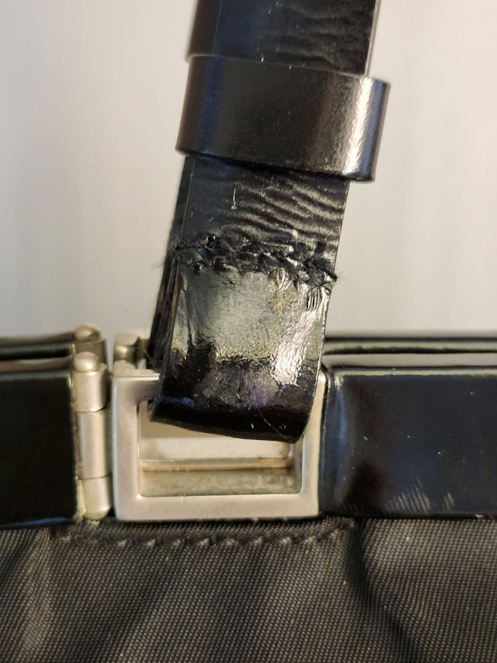 Prada Tessuto Nylon Black Triangle Tote Bag