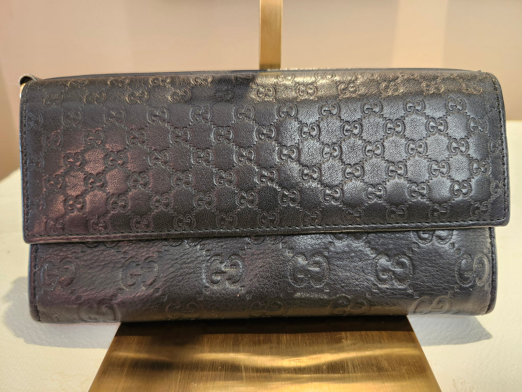 Gucci Guccissima Continental GG Monogram Print Leather Wallet