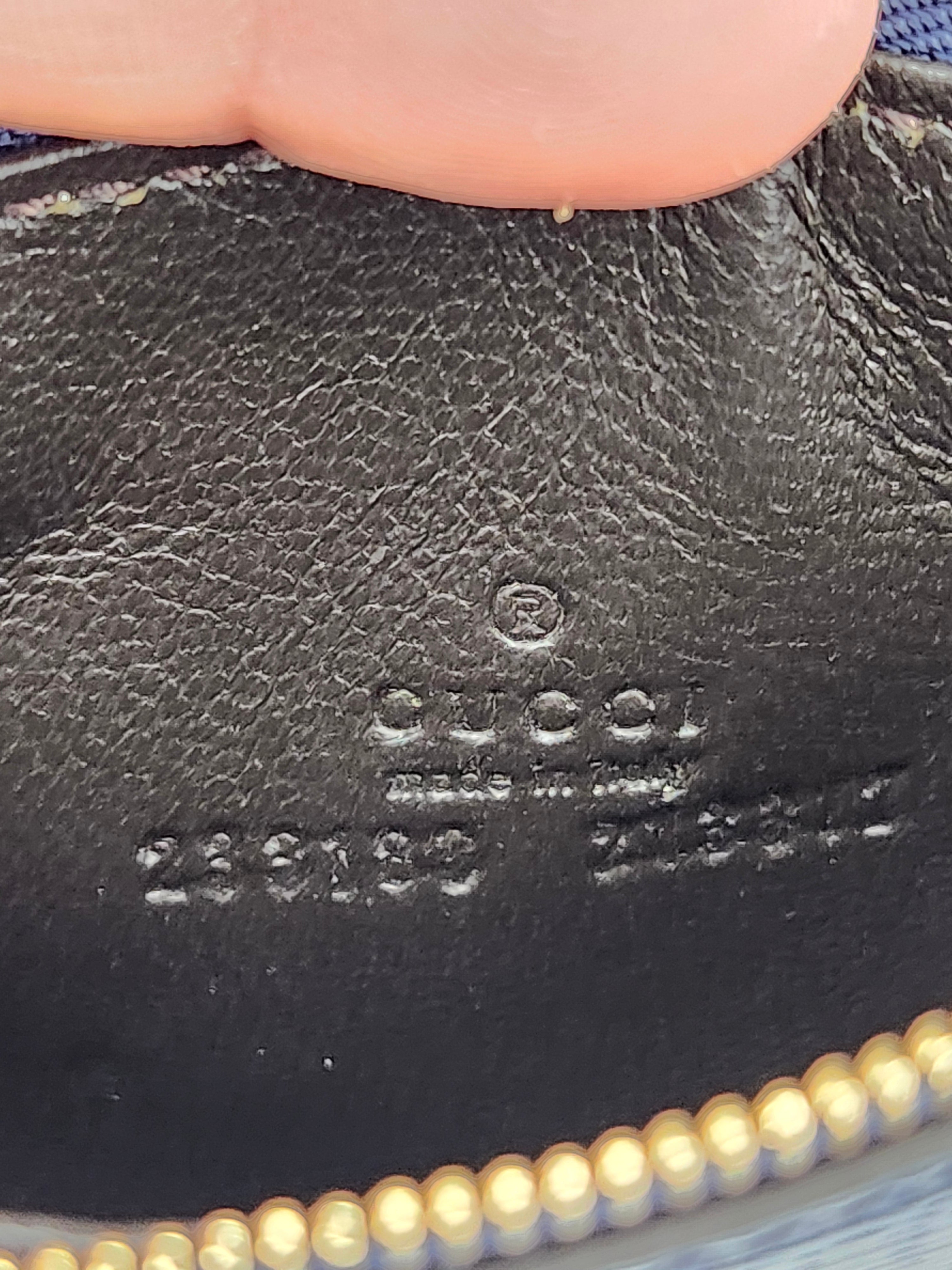 Gucci Bloom Navy Heart Print Women's Coin Key Purse