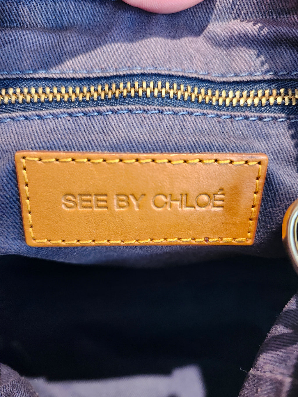 See by Chloe Tan Leather 2 Way Convertible Leather Hand and Crossbody Bag
