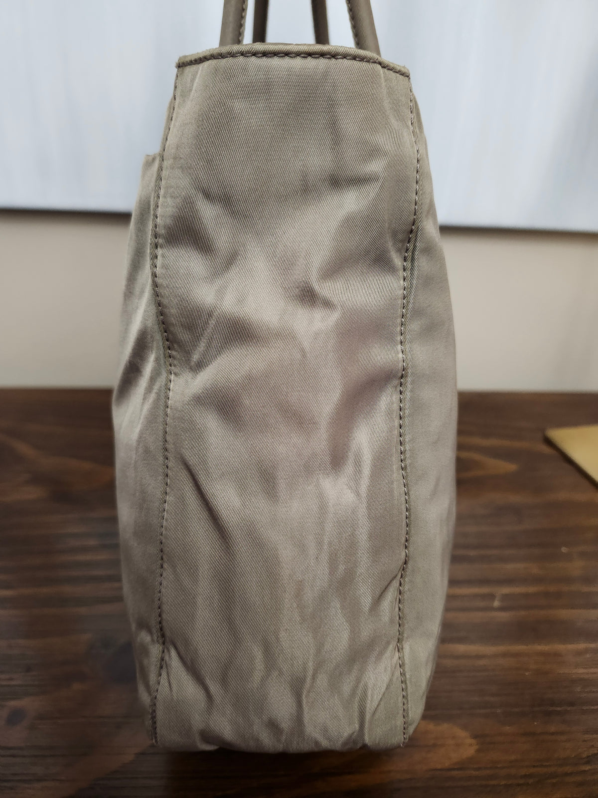 Prada Tessuto Nylon Tote Bag in Grey/Khaki