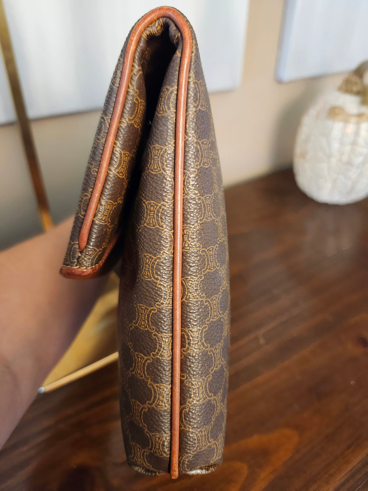 Celine Macadam Triomphe Top Flap Clutch
