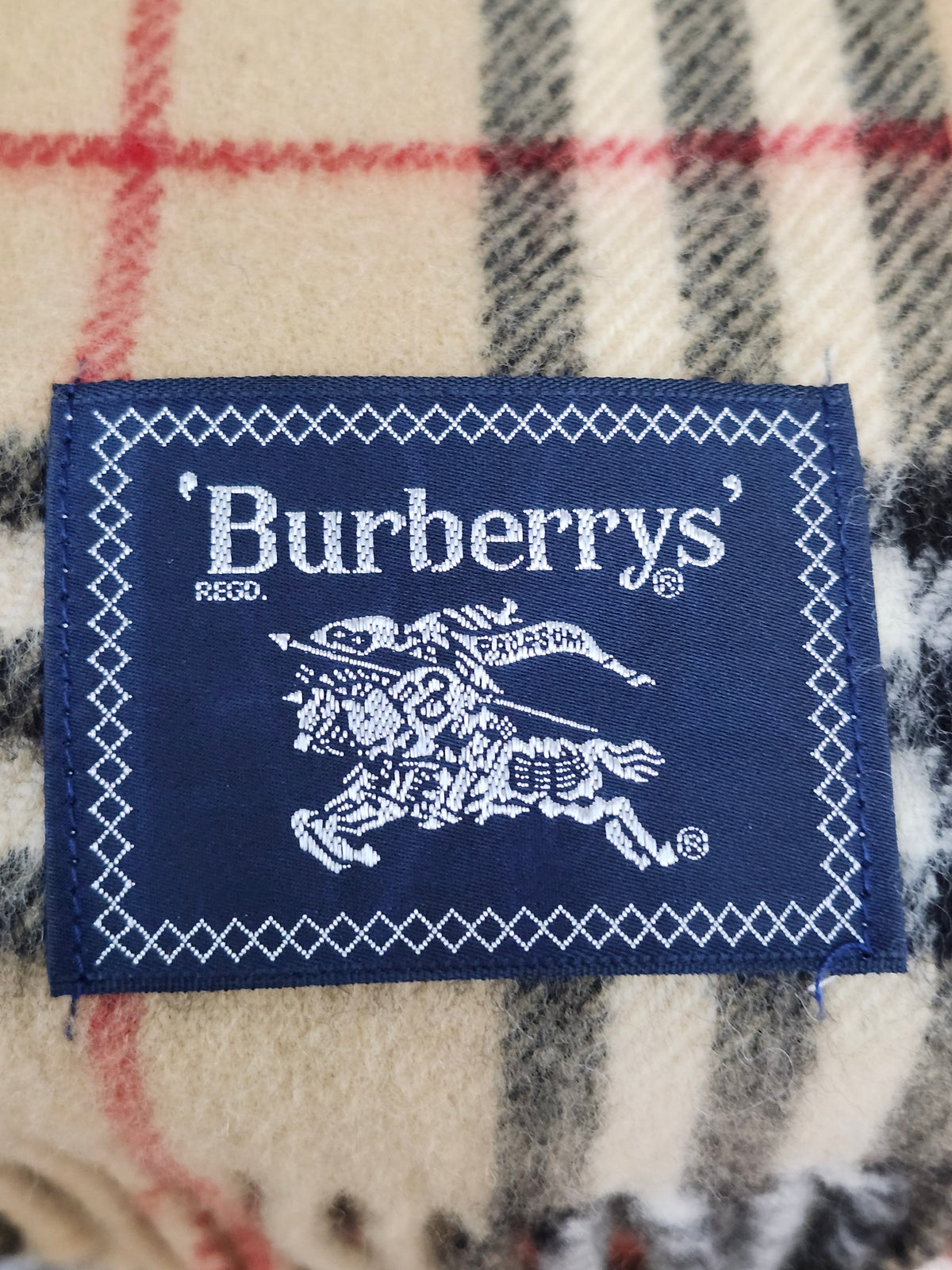 Burberry's Nova Check Shawl in 100% wool