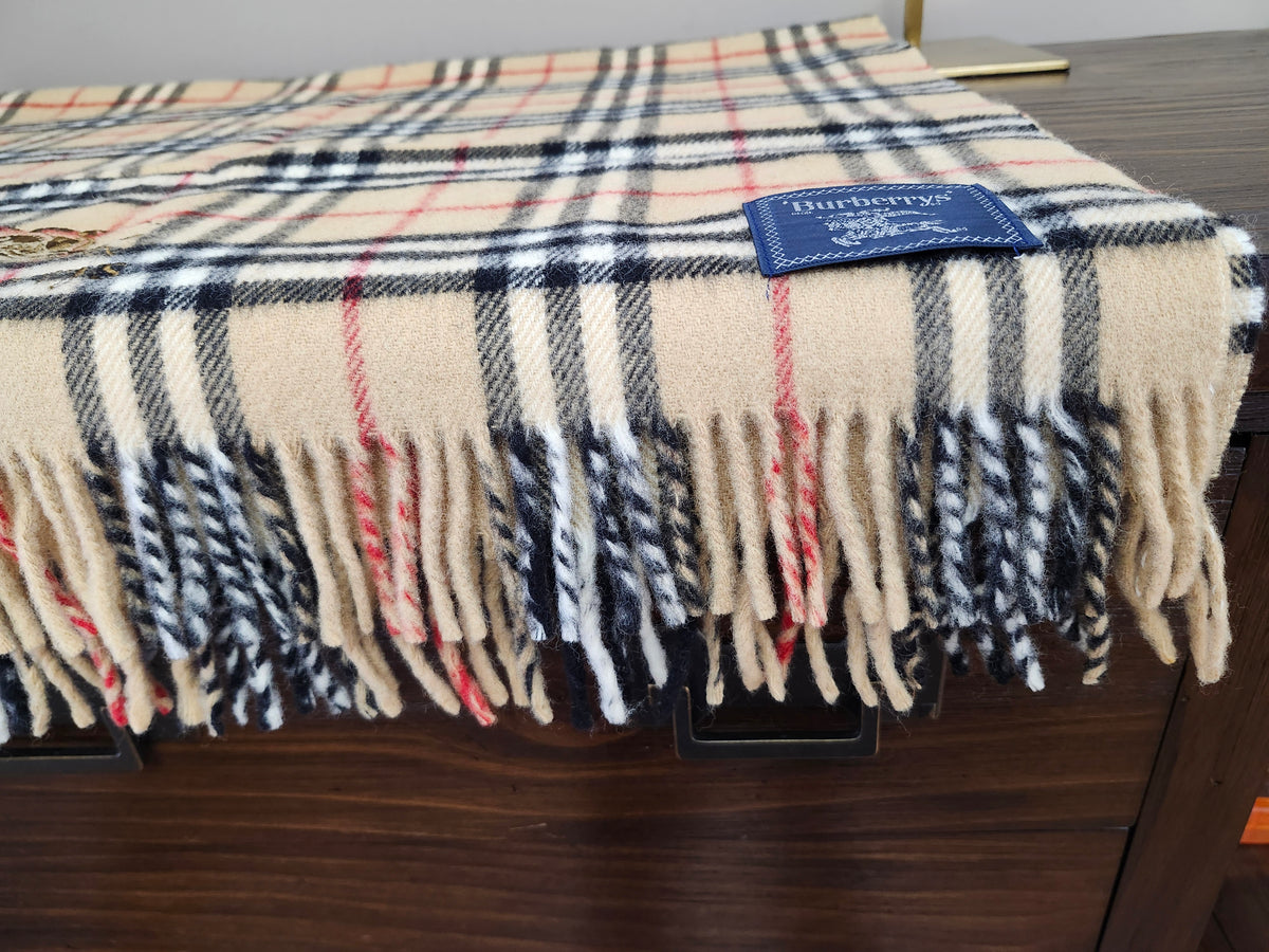 Burberry's Nova Check Shawl in 100% wool