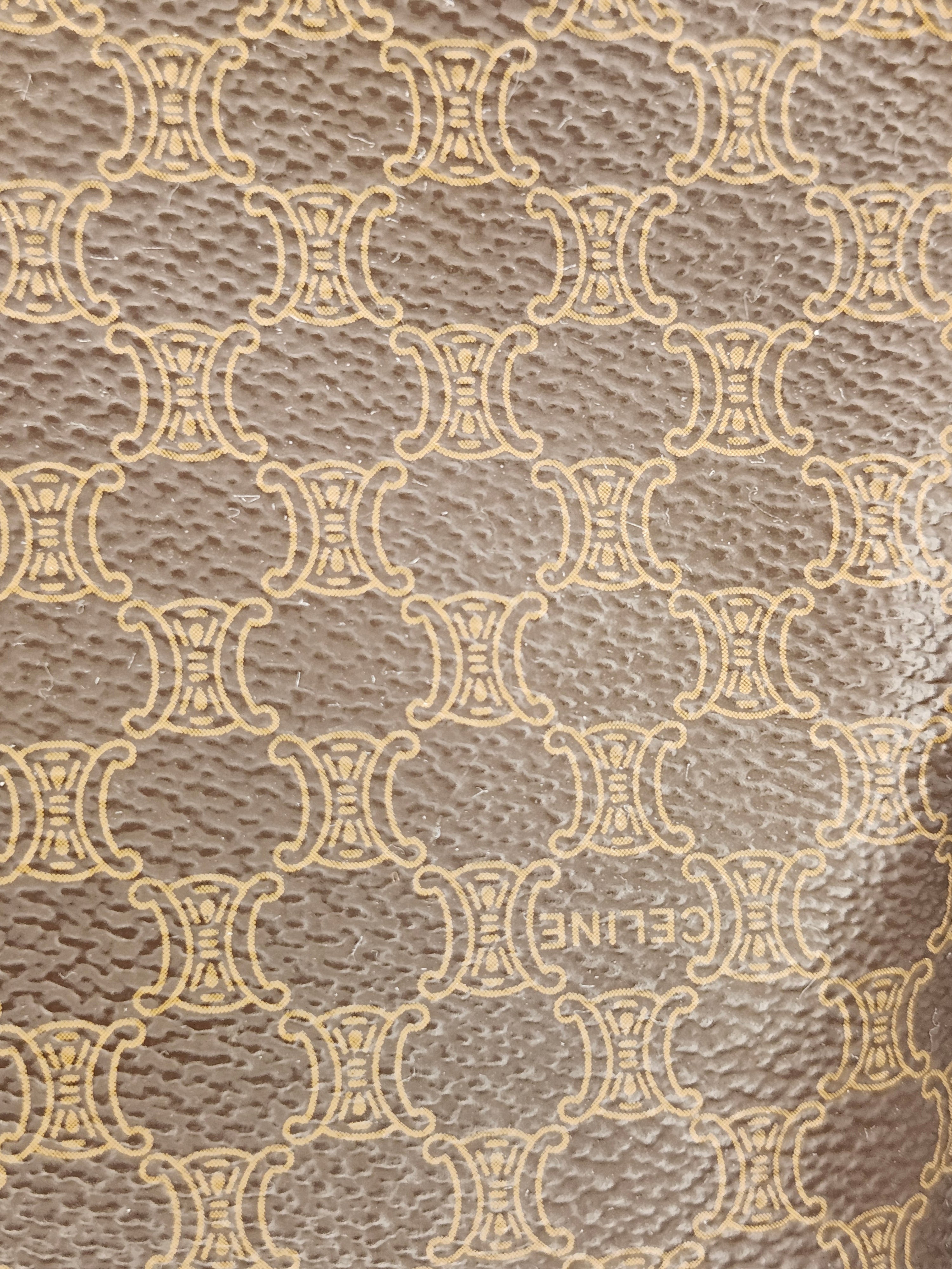 Celine Macadam Clutch Cosmetic Patterned Pouch With Gold Hardware