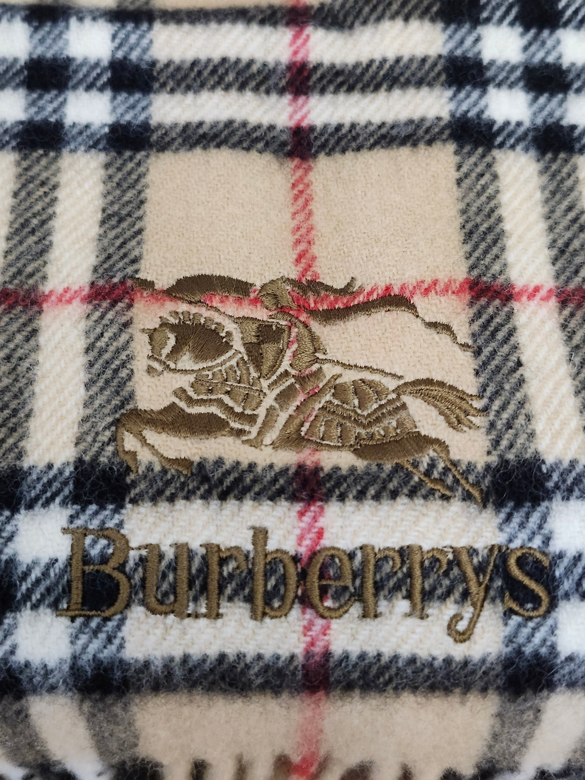 Burberry's Nova Check Shawl in 100% wool