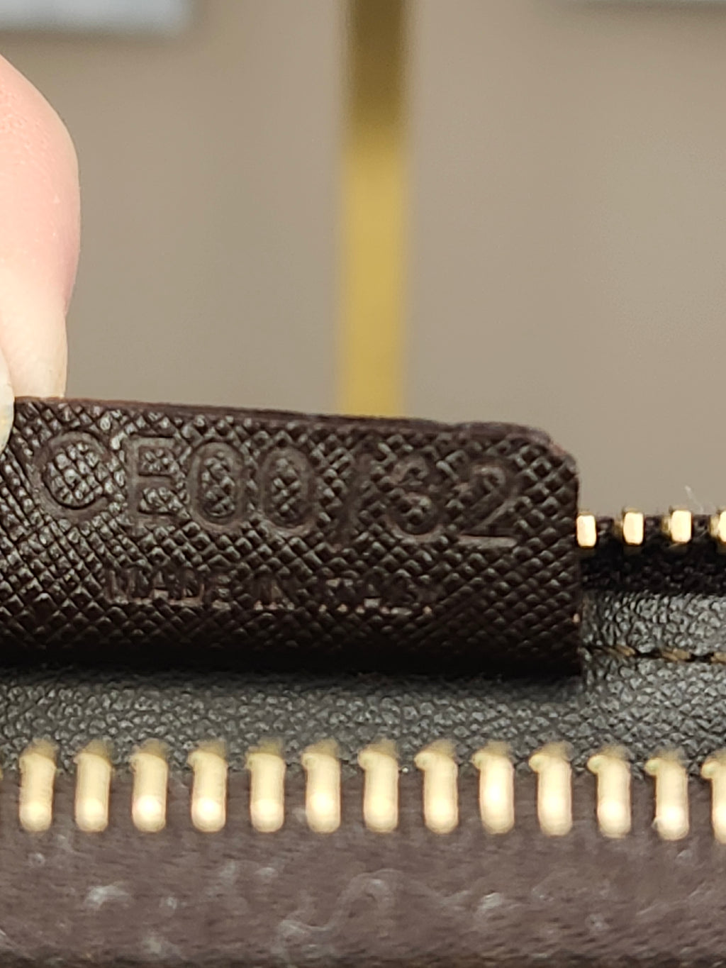 Celine Macadam Clutch Cosmetic Patterned Pouch With Gold Hardware