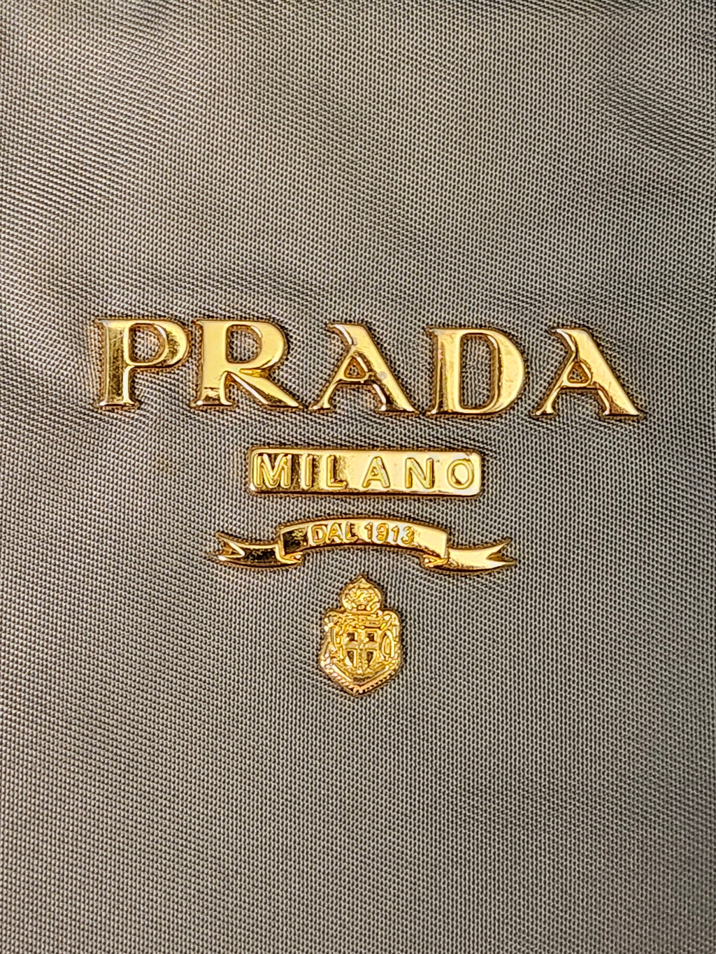 Prada Fumo Tessuto Nylon and Saffiano Leather Shoppers Tote