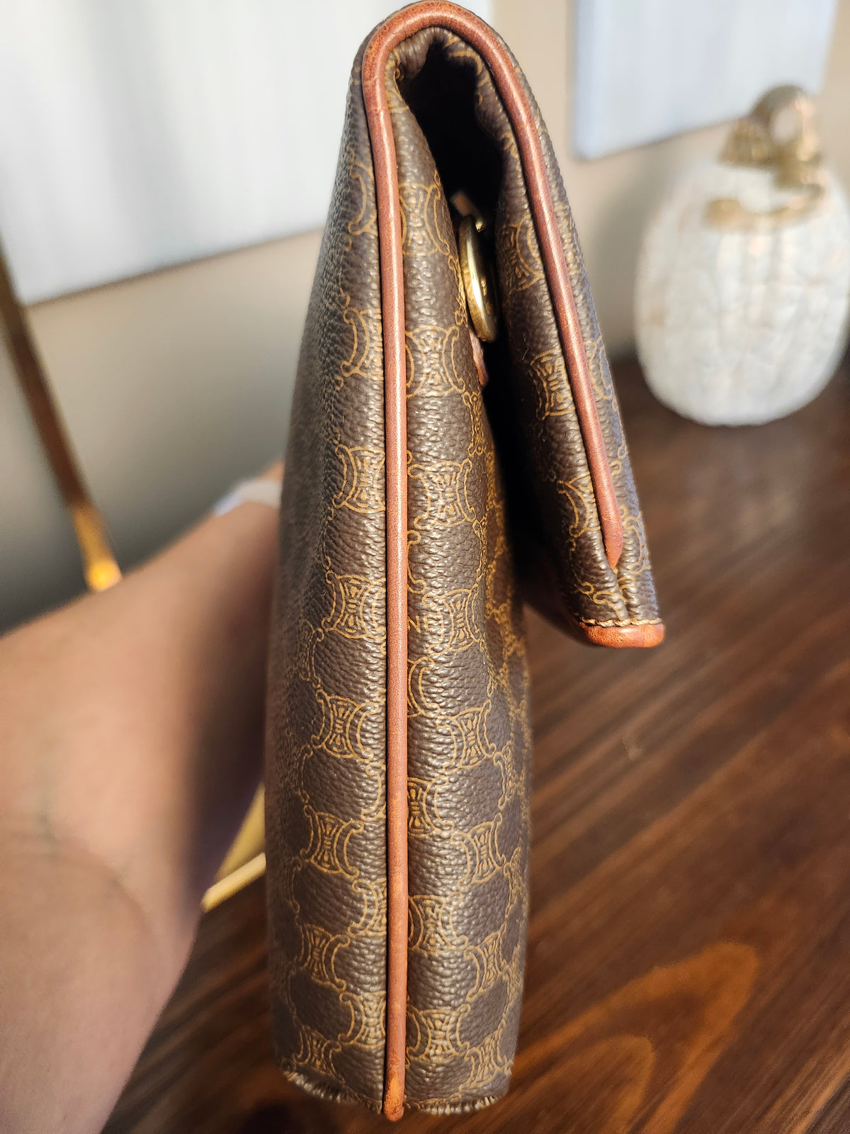 Celine Macadam Triomphe Top Flap Clutch